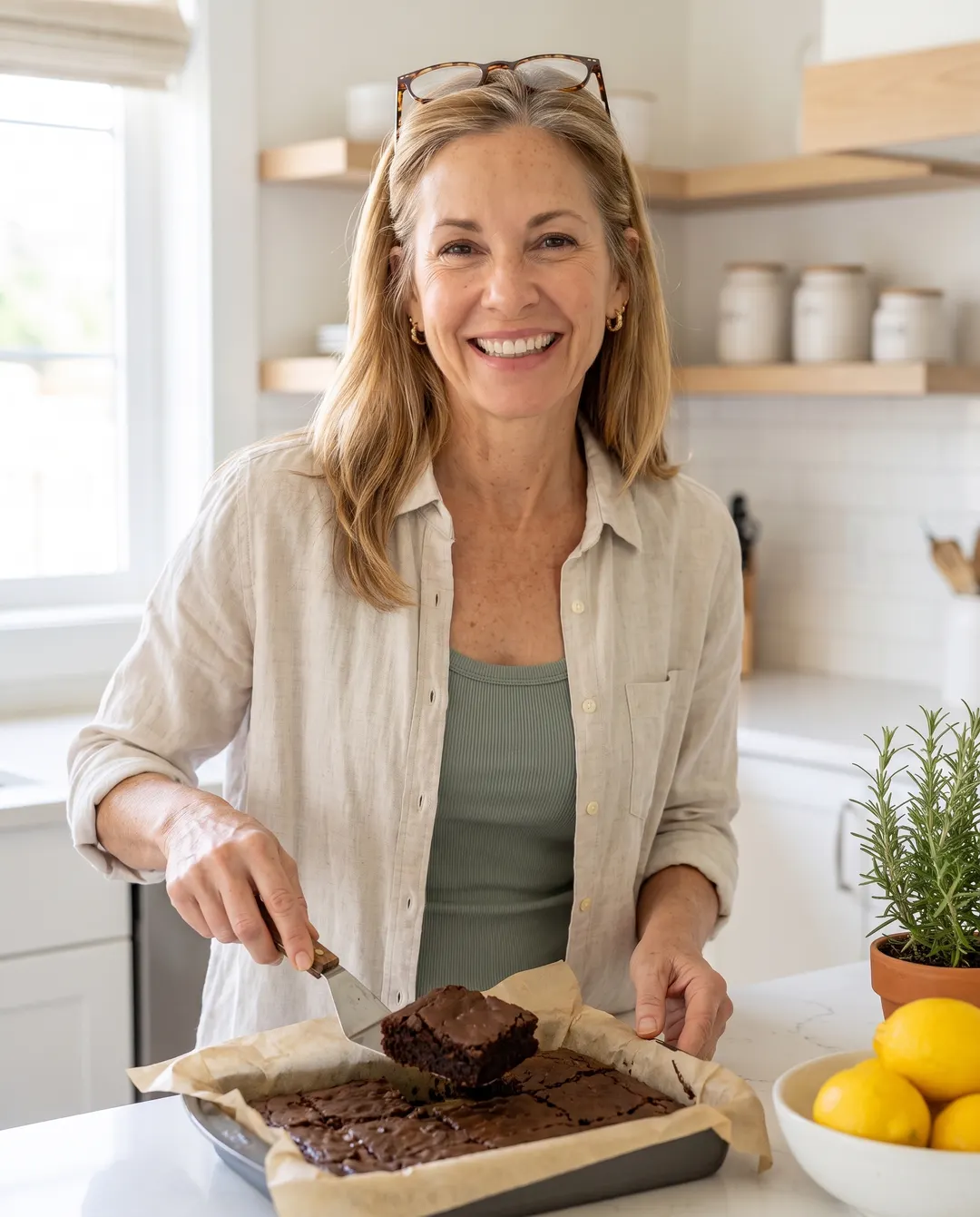 Diane in her kitchen
